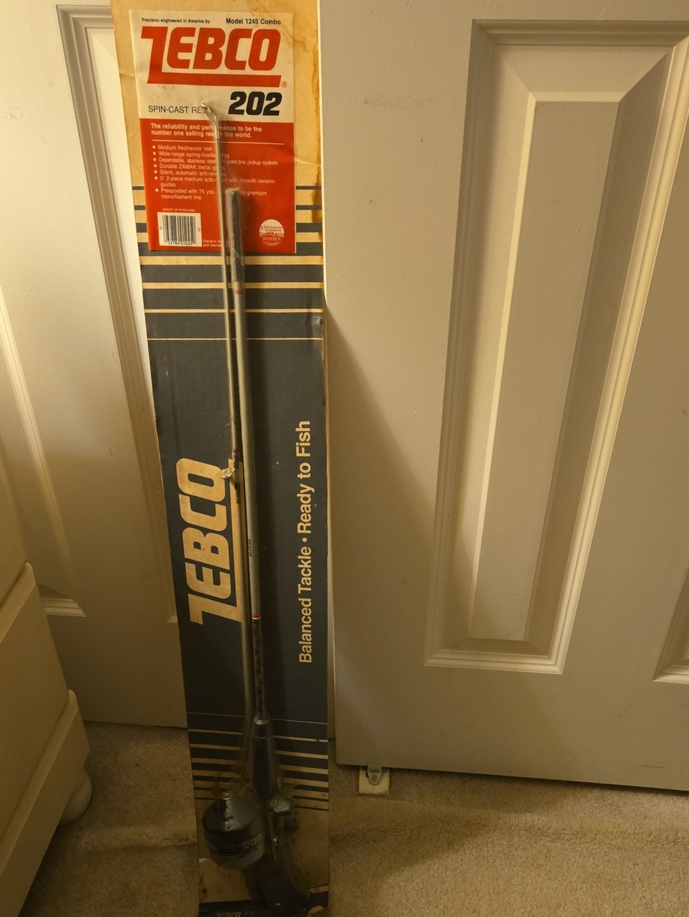 Zebco 202 Spin-Cast Fishing Rod and Reel Combo - Black 1984